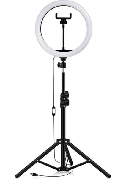 14" Ring Light Canlı Yayın Kuaför Makyaj Youtuber Çekimleri Için + 2 m Stand Ayak