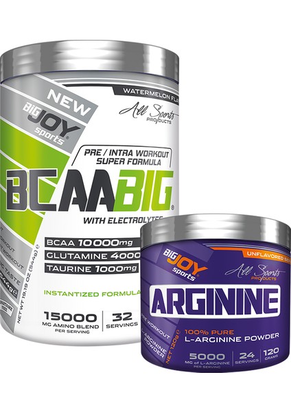 Big Joy Bcaa Big 589 gr + Arginine 120 gr Kombinasyonu
