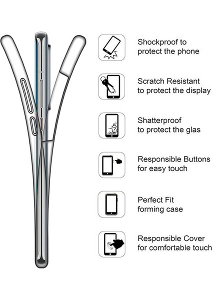 Huawei P40 Pro Kılıf Ön Arka Silikon Koruma Şeffaf