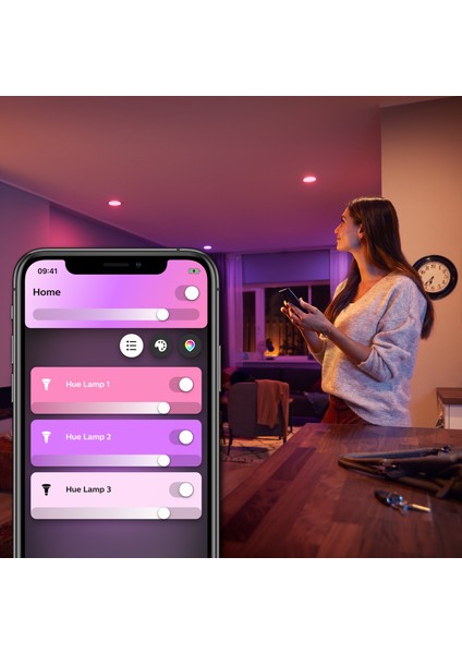 Hue Renkli Akıllı Spot Başlangıç Seti 3'lü GU10 Bluetooth Özellikli