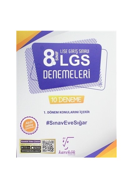 8. Sınıf Lgs 1. Dönem Konuları 10 Deneme Kitabı