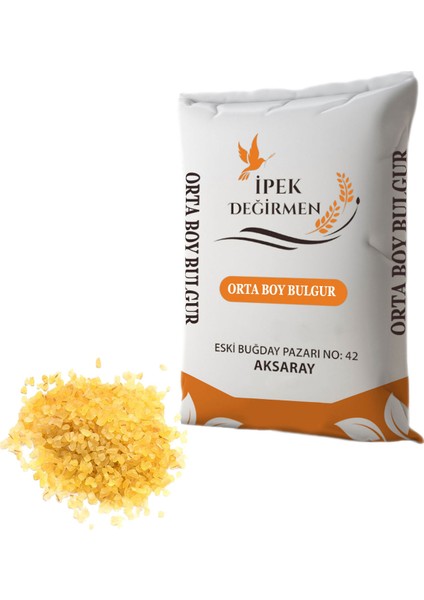 İpek Değirmen  Köy Bulguru Orta Boy Kepeksiz Pilavlık Bulgur 1 kg