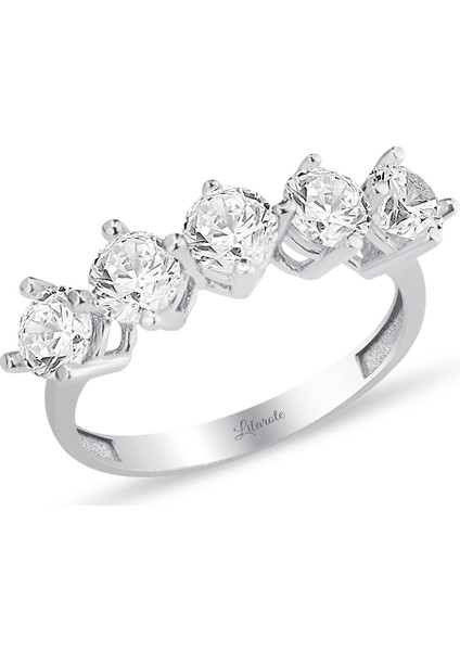 Beştaş Altın Yüzük 14 Ayar Beyaz