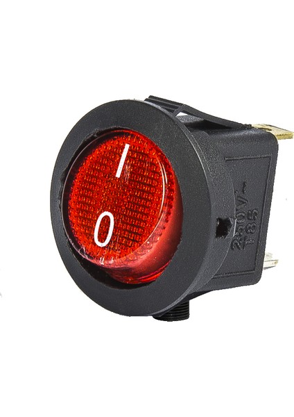 Emas Anahtar Çap 20Mm Siyah Göv.1No Ter.Kır.0-1 Işıklı A71B1K11