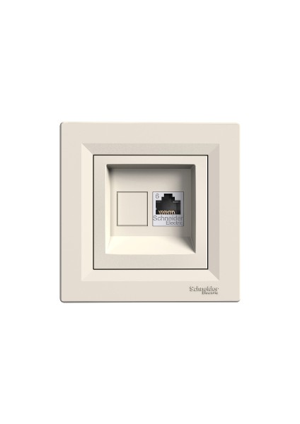 Asfora Tek Veri Çıkışı Rj45 Cat6 Utp Krem 3606480527029 Çerçevesiz