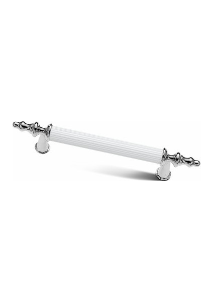 Kumru Beyaz Krom Lüks Mobilya Dolap Çekmece Kulp 224 Mm