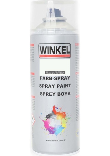 Akrilik Ral 9016 Trafik Beyaz Sprey Boya 400 Ml