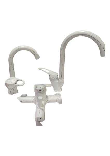 Desenli Eviye Duş Ve Lavabo Bataryası