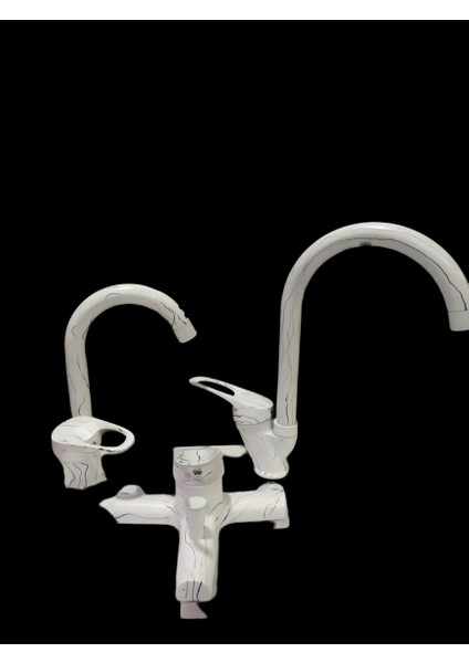Desenli Eviye Duş Ve Lavabo Bataryası