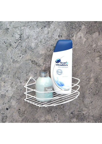Tek Katlı Banyo Duş Rafı Beyaz Bk007 fiyatları