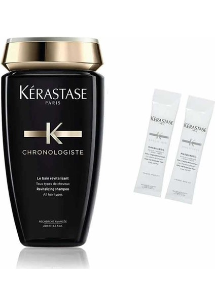 Canlandırıcı Havyarlı Şampuan Chronologiste Bain Revitalisant 250 ml + Kil Maskesi 2 x 10 ml