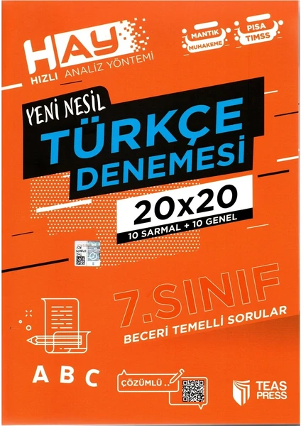 Teas Press 7. Sınıf Yeni Nesil Türkçe Denemesi 40 Adet