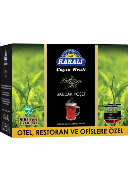 Karali Çay Bardak Poşet Siyah Çay 500'lü