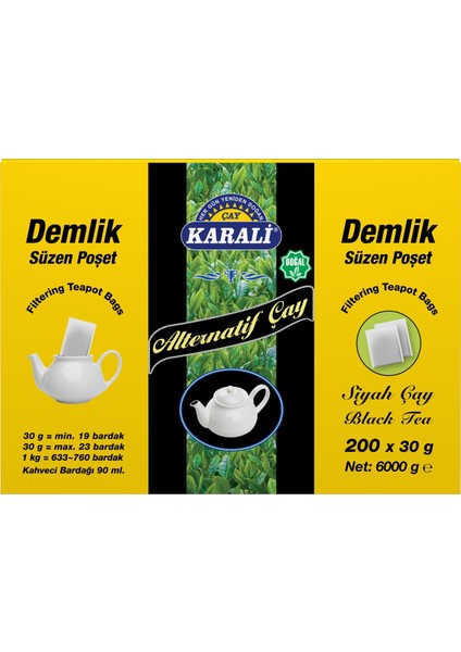 Karali Çay Alternatif Jumbo Demlik Poşet Çay 200x30 Gr