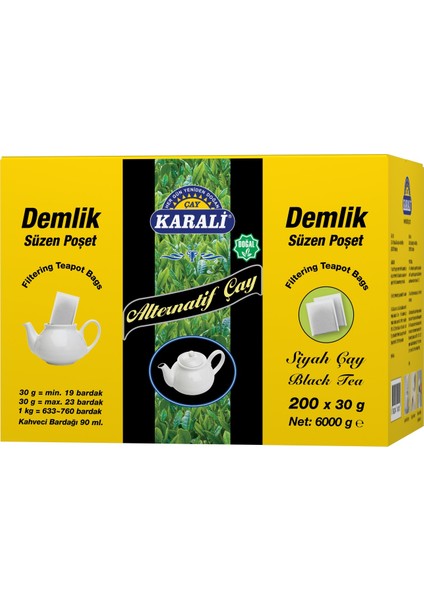 Karali Çay Alternatif Jumbo Demlik Poşet Çay 200x30 Gr