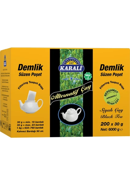 Karali Çay Alternatif Jumbo Demlik Poşet Earl Grey 200x30 Gr