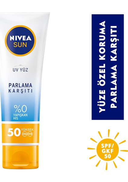 Sun Yüz Parlama Karşıtı Güneş Kremi Spf 50