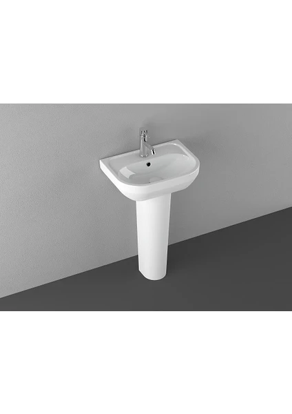 Ece Banyo Tam Ayaklı Lavabo Takımı 56X40 cm Beyaz