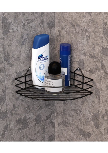 Banyo Köşe Rafı Siyah Bk001