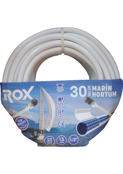 1/2'' 13 mm Marine Tekne Bahçe Sulama Hortumu 30 Metre