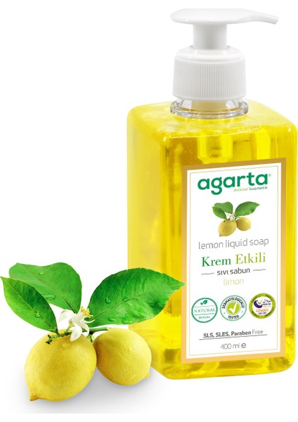 Doğal Krem Etkili Sıvı Sabun Limon 400 ml