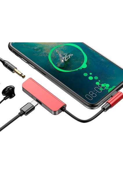 L53 2in1 USB Type-C 3.5mm Jack Kulaklık Çevirici Adeptörü CATL53-91 fırsatları