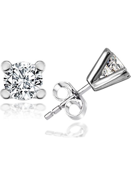 Swarovskı Taşlı Tek Taş Küpe 04