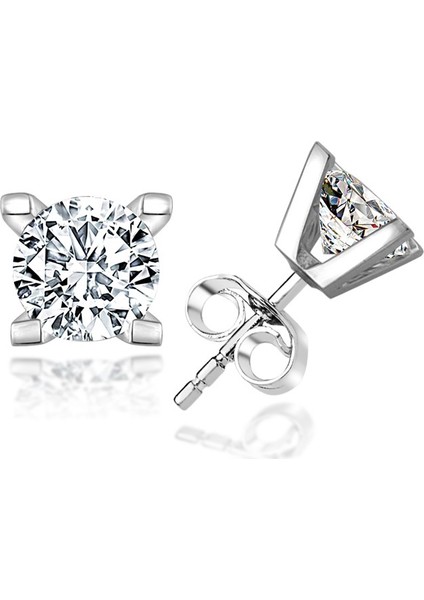 Swarovskı Taşlı Tek Taş Küpe 06