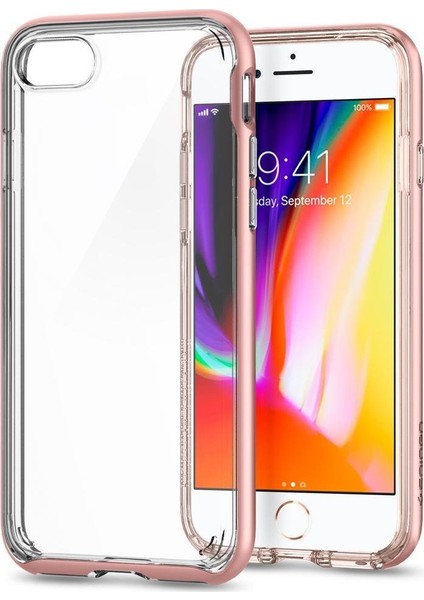 Apple iPhone SE (2022 / 2020) / iPhone 8 / iPhone 7 Kılıf Neo Hybrid Crystal 2 Rose Gold - 054CS22364