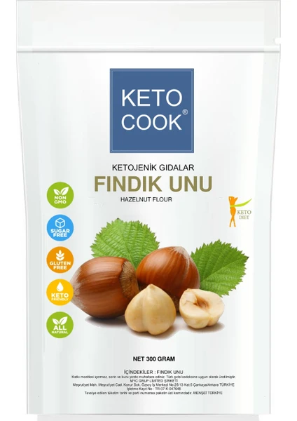 Ketojenik Fındık Unu (HAZELNUT FLOUR) 300 gram