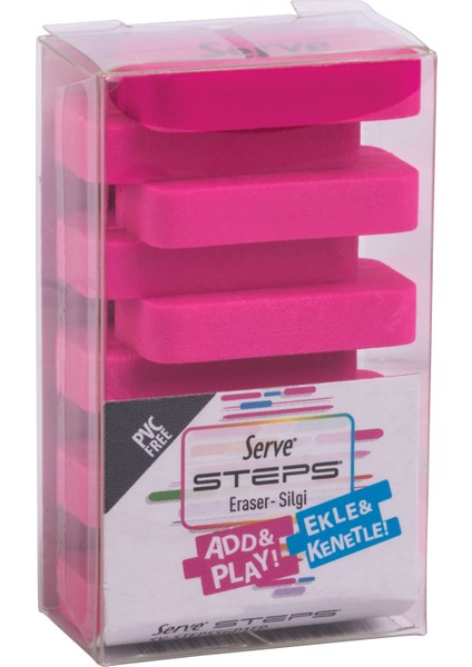 Steps Silgi Fosforlu Pembe