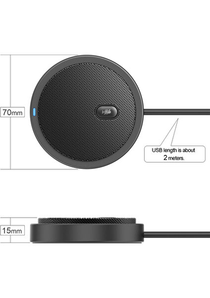 UM02 USB Toplantı İçin Çok Yönlü Kondenser Mikrofon (Yurt Dışından)