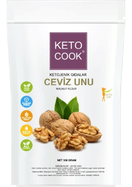 Ketojenik Ceviz Unu 300 Gram + Hindistan Cevizi Unu 300 Gram