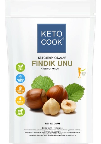 Ketojenik Fındık Unu (HAZELNUT FLOUR) 300 gram Hindistan Cevizi Unu ( Coconut Flour )300 gram