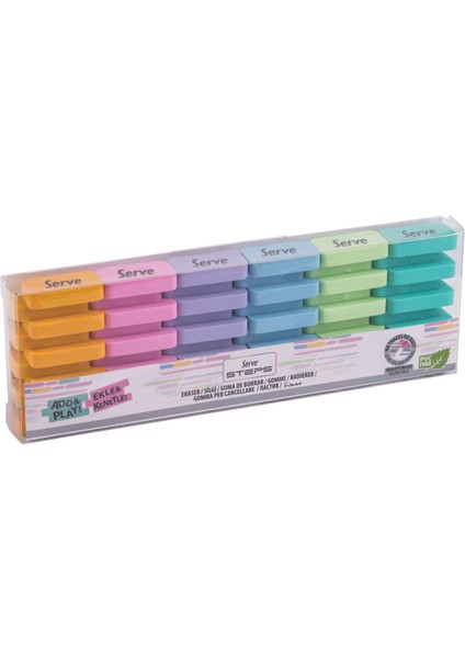 Steps Silgi Pastel 6'lı