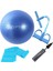 65 cm Mavi Dura-Strong Deluxe Pilates Topu+Body Trimmer +Pilates Bandı + Pompa Set 2