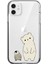 Apple iPhone 11 Penguen ve Ayıcık Desenli Şeffaf Telefon Kılıfı 1