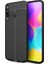 Huawei P40 Lite E Kılıf Niss Silikon Deri Görünümlü + Nano Glass Siyah 1