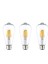 ST64 LED Rustik Ampul 6500K Beyaz 4 W 3'lü 1