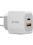 Swapp SW-C1110 1 x USB + 1 x Type-C 18W PD Hızlı Beyaz Ev Şarj Adaptör 2