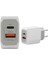 Swapp SW-C1110 1 x USB + 1 x Type-C 18W PD Hızlı Beyaz Ev Şarj Adaptör 3