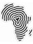 Afrika - Harita - Parmak Izi Sticker - 18070 Siyah 10 x 8.5 cm 1