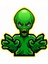 Alien - Gamer - Gaming - Esports Sticker - 29001 Yeşil 8 x 7.5 cm 1