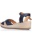 Lastikli Deri Kadın Dolgutopuk Sandalet 9L3303 4