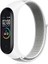 Xiaomi Mi Band 3 4 Kordon Kumaş Cırtcırt Kordon Velcro Beyaz 1