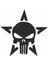Yıldız Punisher Sticker - 13081 Siyah 14 x 14 cm 1