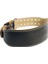 HRB.361064 Harbinger 4 Inch Padded Leather Belt Unisex Kemer Black 1