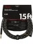 Deluxe Series Instrument Cable Black Tweed Açılı - 4.5 Metre Enstrüman Kablosu 1