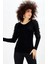 Siyah Likrali Viskon Bluz_Blz32722 4