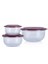 3'lü Bordo Kristalin Set 1